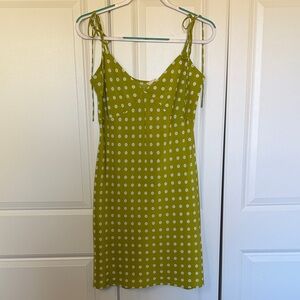 Levi's Green Daisy-Print Mini Dress